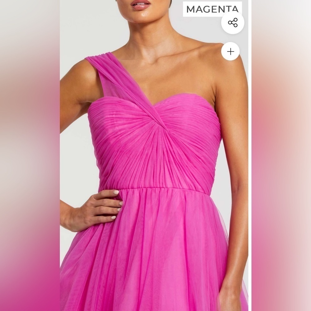 Mac Duggal 68713 NWT One Side Off the Shoulder Bustier Ball Gown - Picture 2 of 6